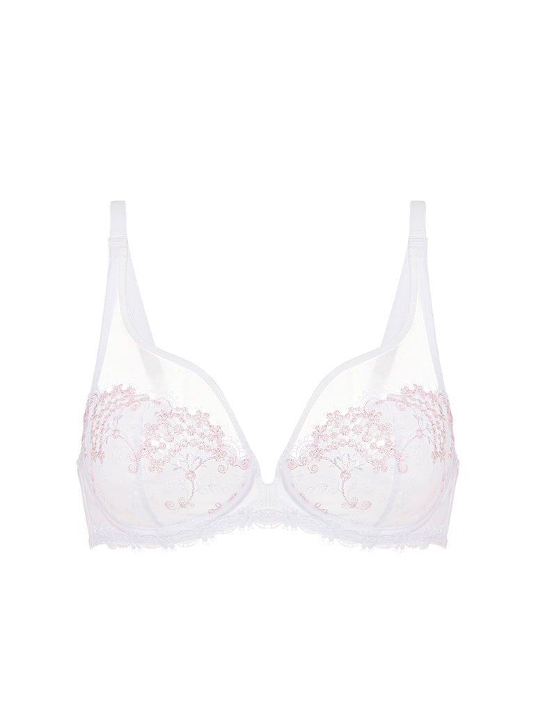 Soutien-gorge avec armature décolleté plongeant - Blanc Cristal