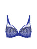 Soutien-gorge avec armature décolleté plongeant - Bleu électrique