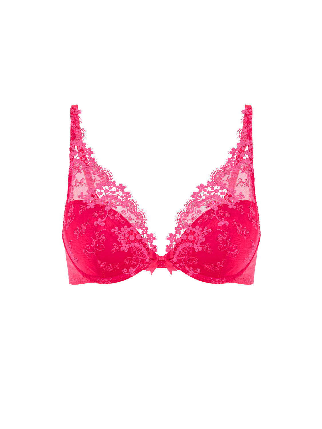Soutien-gorge push-up décolleté plongeant - Rose Fabuleux