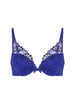 Soutien-gorge push-up décolleté plongeant - Bleu électrique