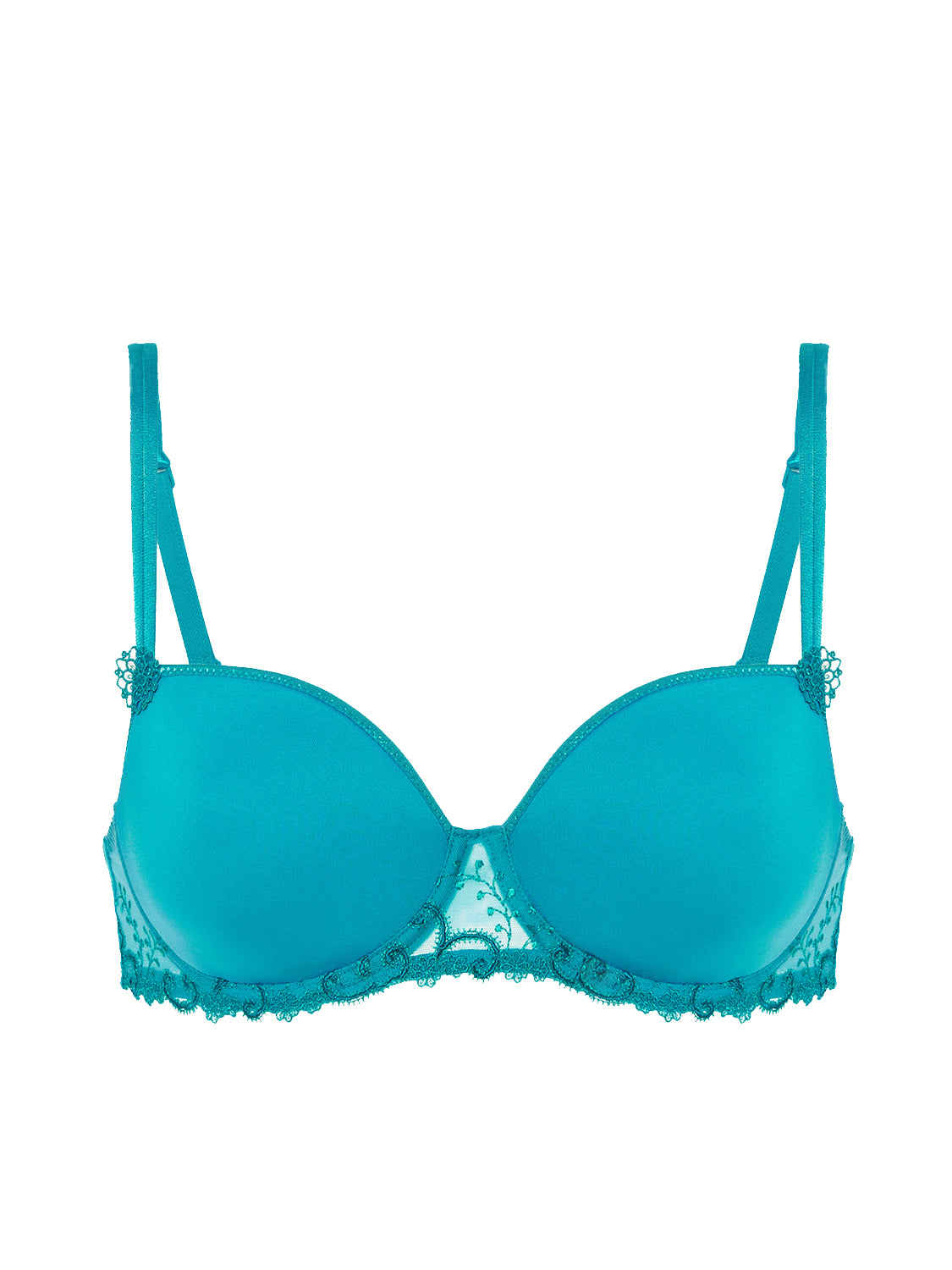Soutien-gorge décolleté carré en spacer 3D - Bleu Atoll