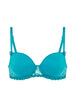 Soutien-gorge décolleté carré en spacer 3D - Bleu Atoll