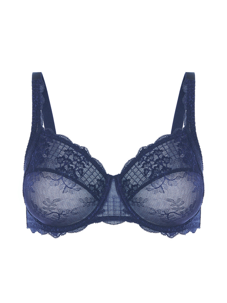 Soutien-gorge avec armatures décolleté carré - Bleu Cosmic
