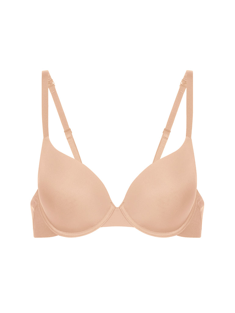 Soutien-gorge coque emboitante décolleté plongeant - Peau Rosée
