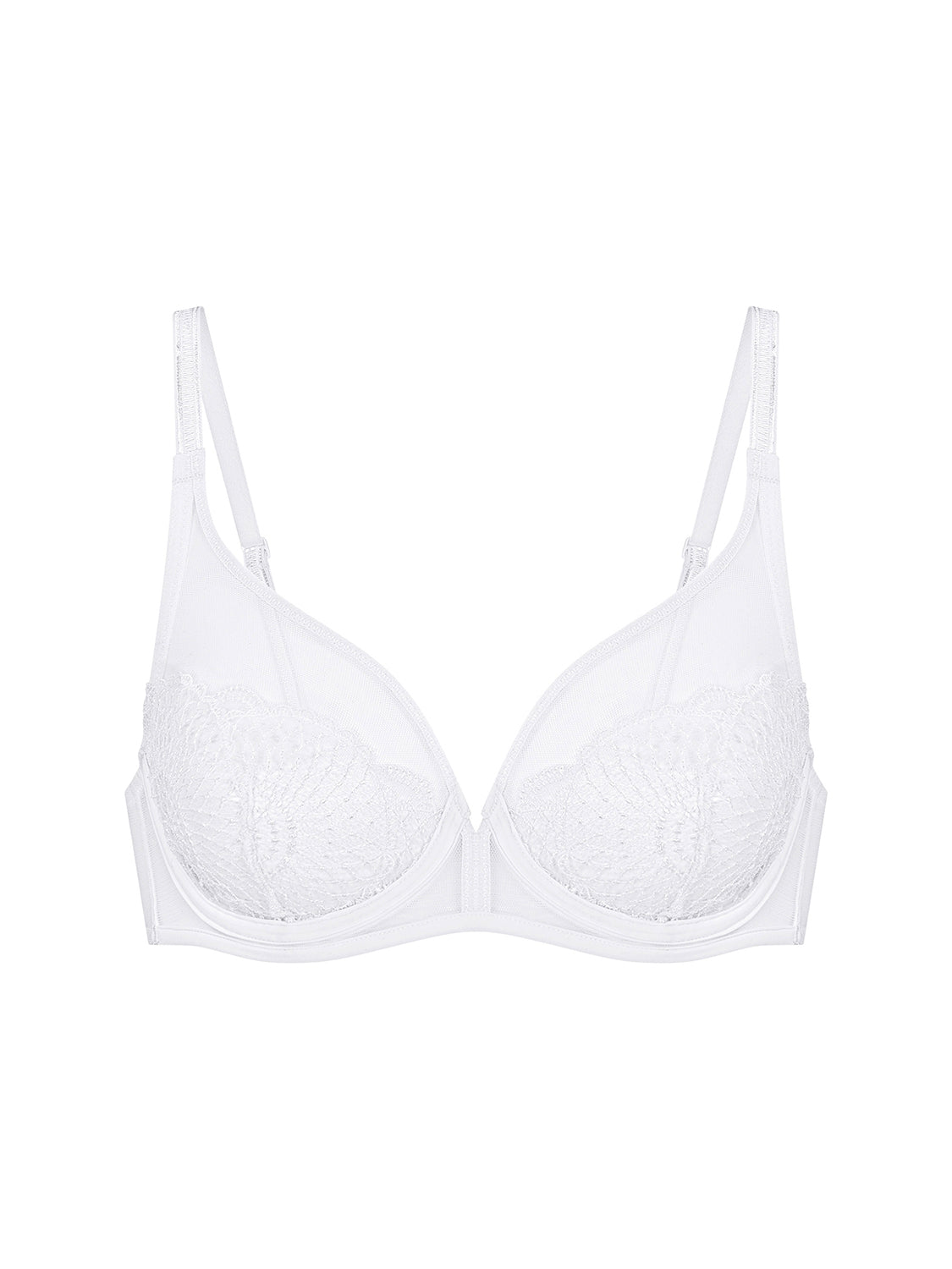 Soutien-gorge triangle emboitant décolleté plongeant - Blanc
