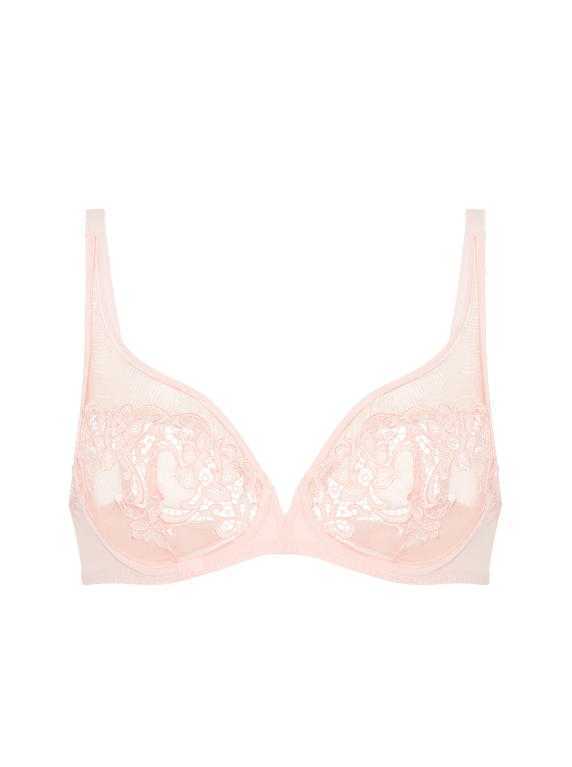 Soutien-gorge avec armature décolleté plongeant - Rose Nude