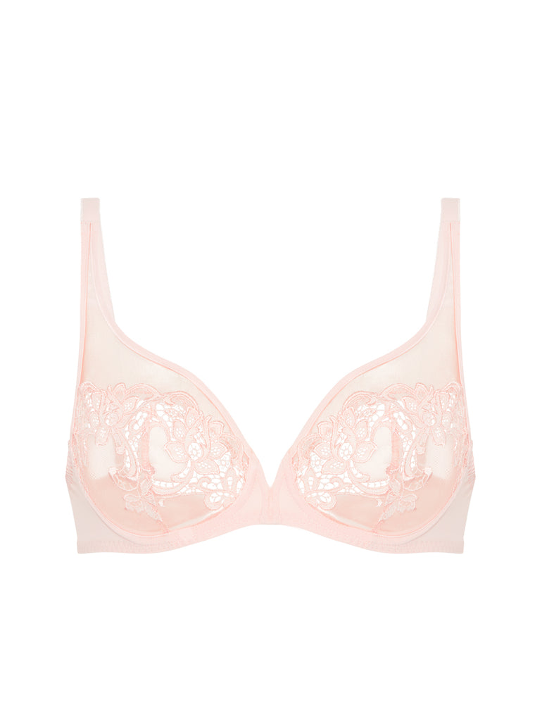 Soutien-gorge avec armature décolleté plongeant - Rose Nude