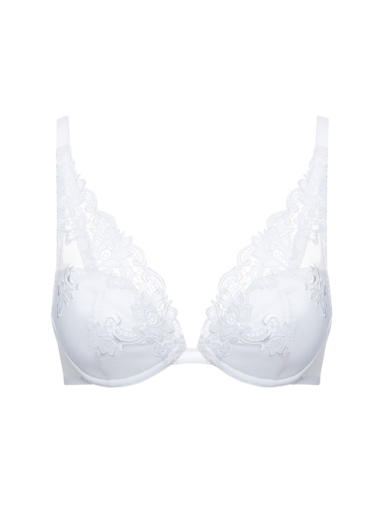 Soutien-gorge push-up décolleté plongeant - Blanc