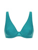 Soutien-gorge avec armatures décolleté plongeant - Bleu Saline