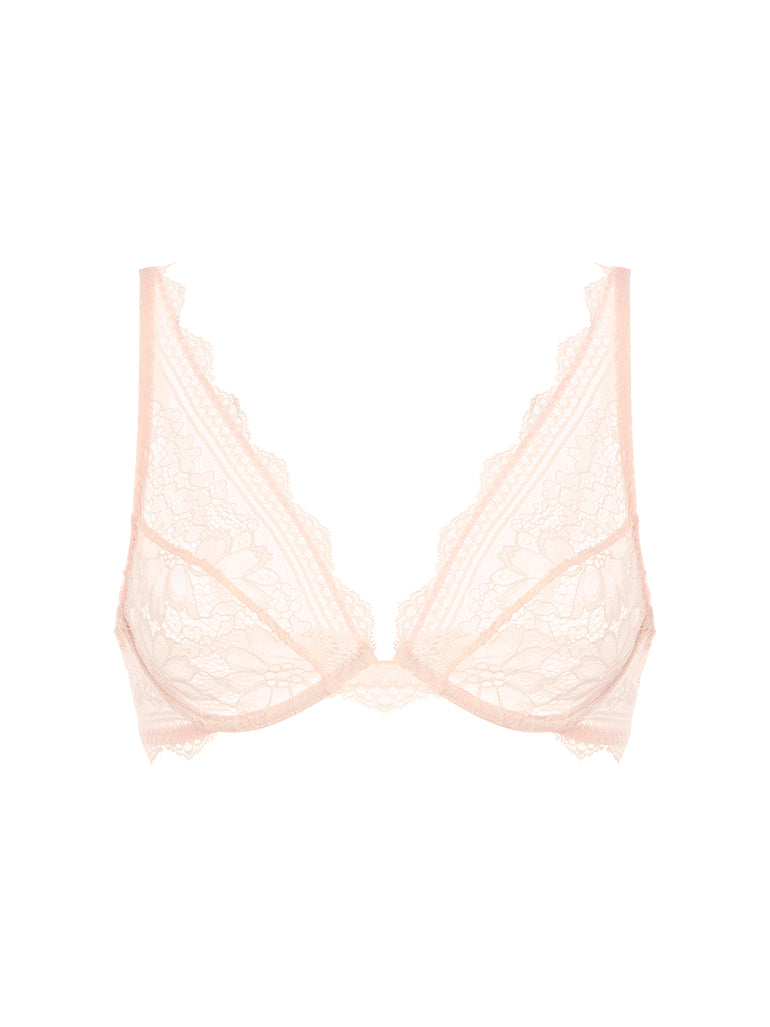 Soutien-gorge triangle avec armatures - Poudre Pétale