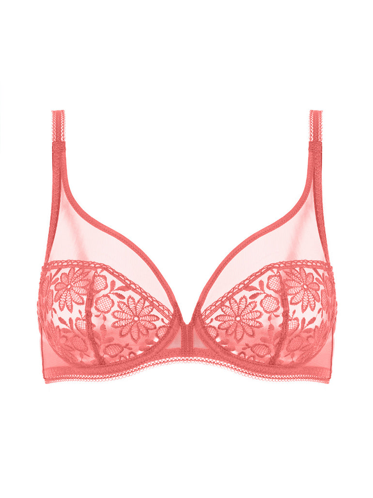 Soutien-gorge avec armatures décolleté plongeant - Rose Texas