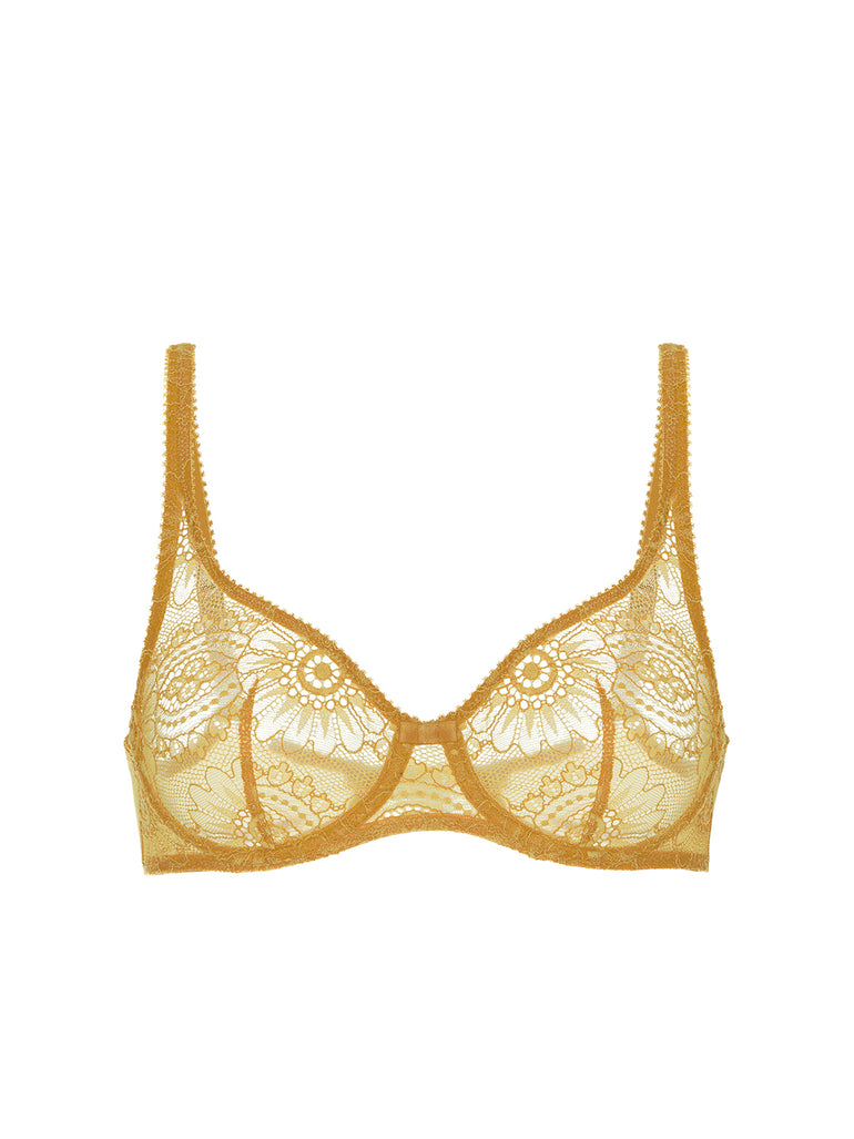 Soutien-gorge armatures décolleté galbé - Golden Yellow