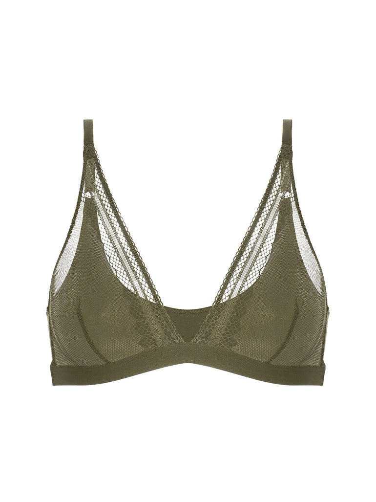 Soutien-gorge triangle sans-armatures - Vert Aventure