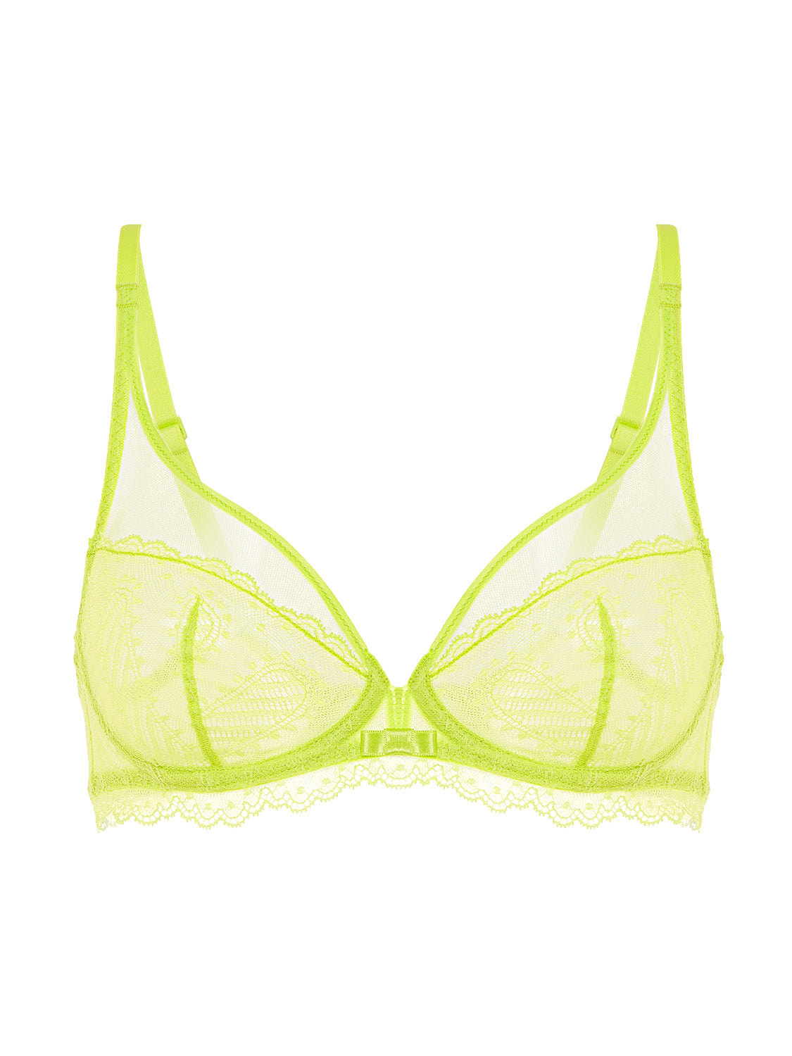 Soutien-gorge avec armature décolleté plongeant - Lime