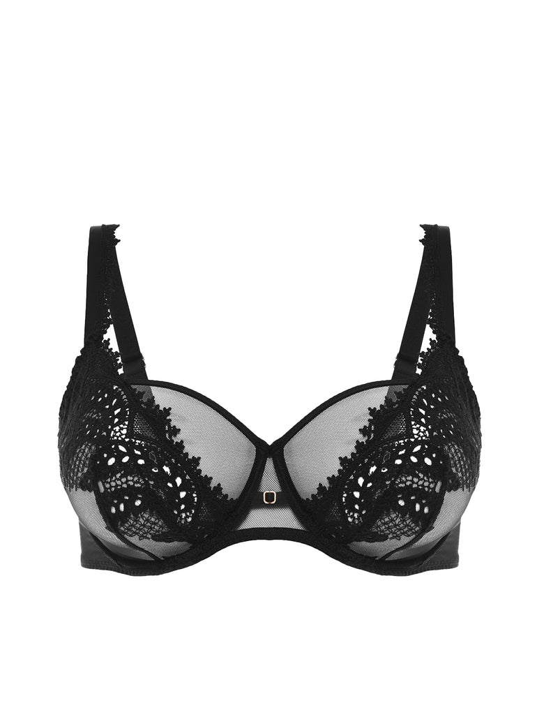 Soutien-gorge armatures bonnets profonds - Noir