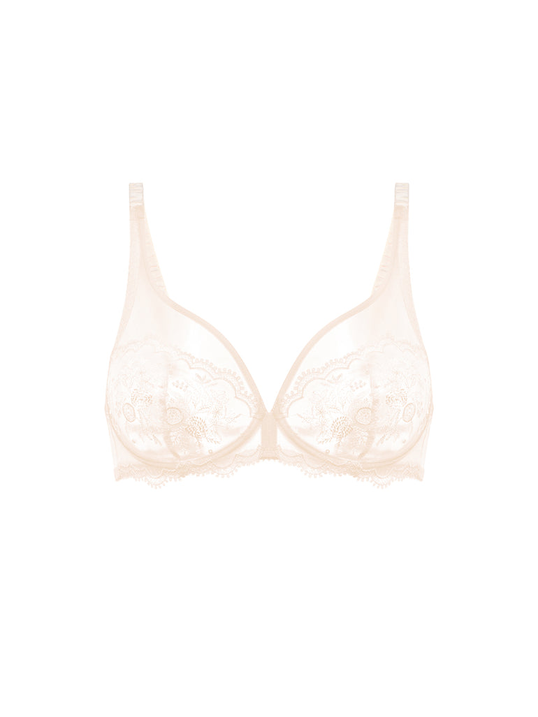 Soutien-gorge avec armature décolleté plongeant - Rose sakura