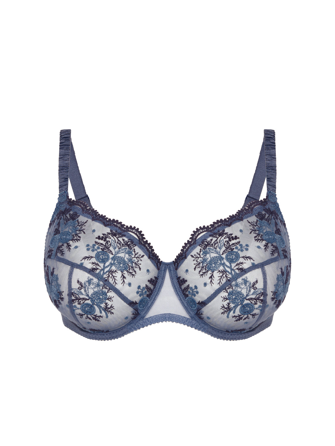 Soutien-gorge avec armature emboitant - Bleu Cendre