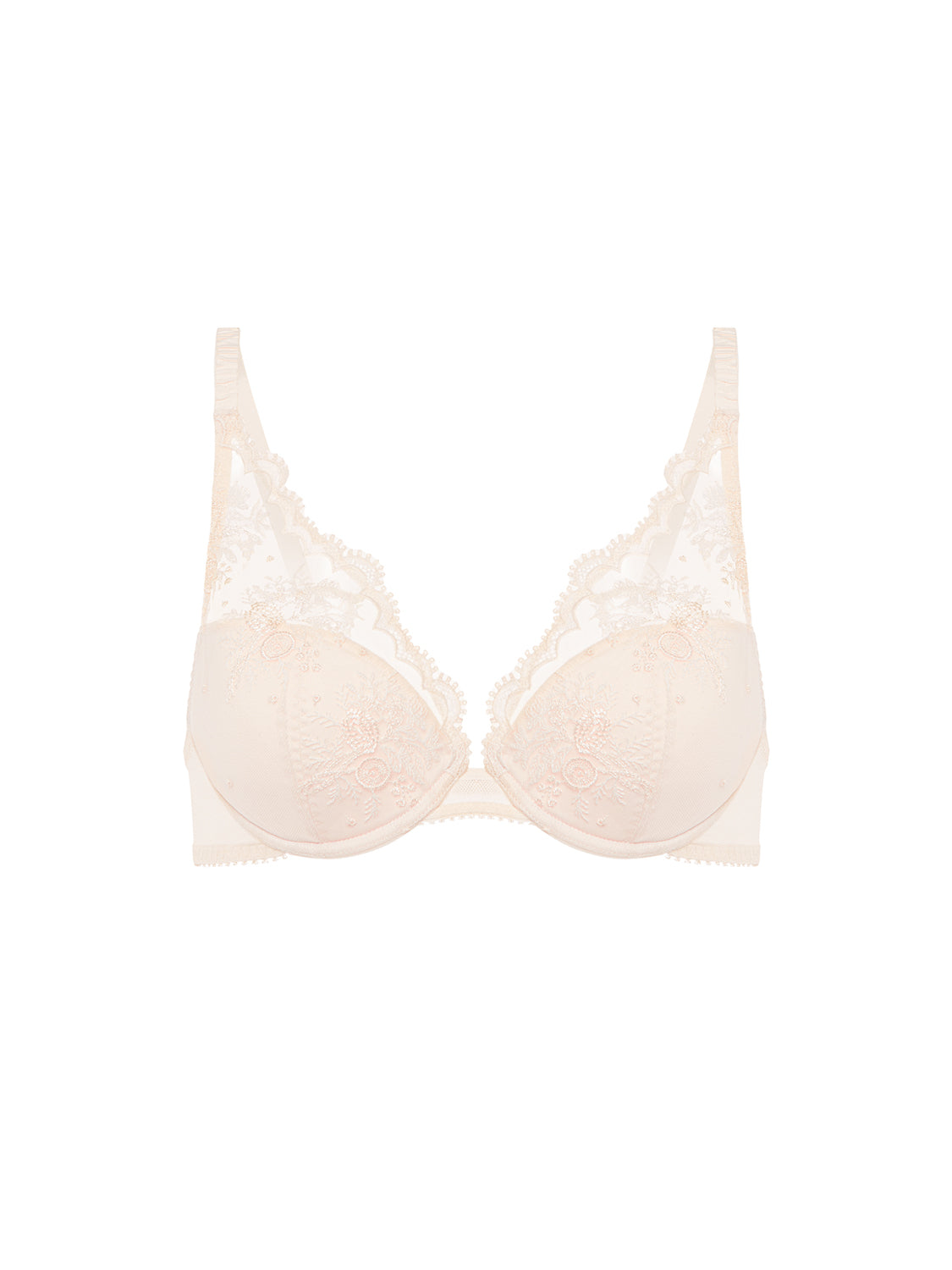 Soutien-gorge push-up décolleté plongeant - Rose sakura