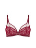 Soutien-gorge avec armature décolleté plongeant - Rouge Spinelle