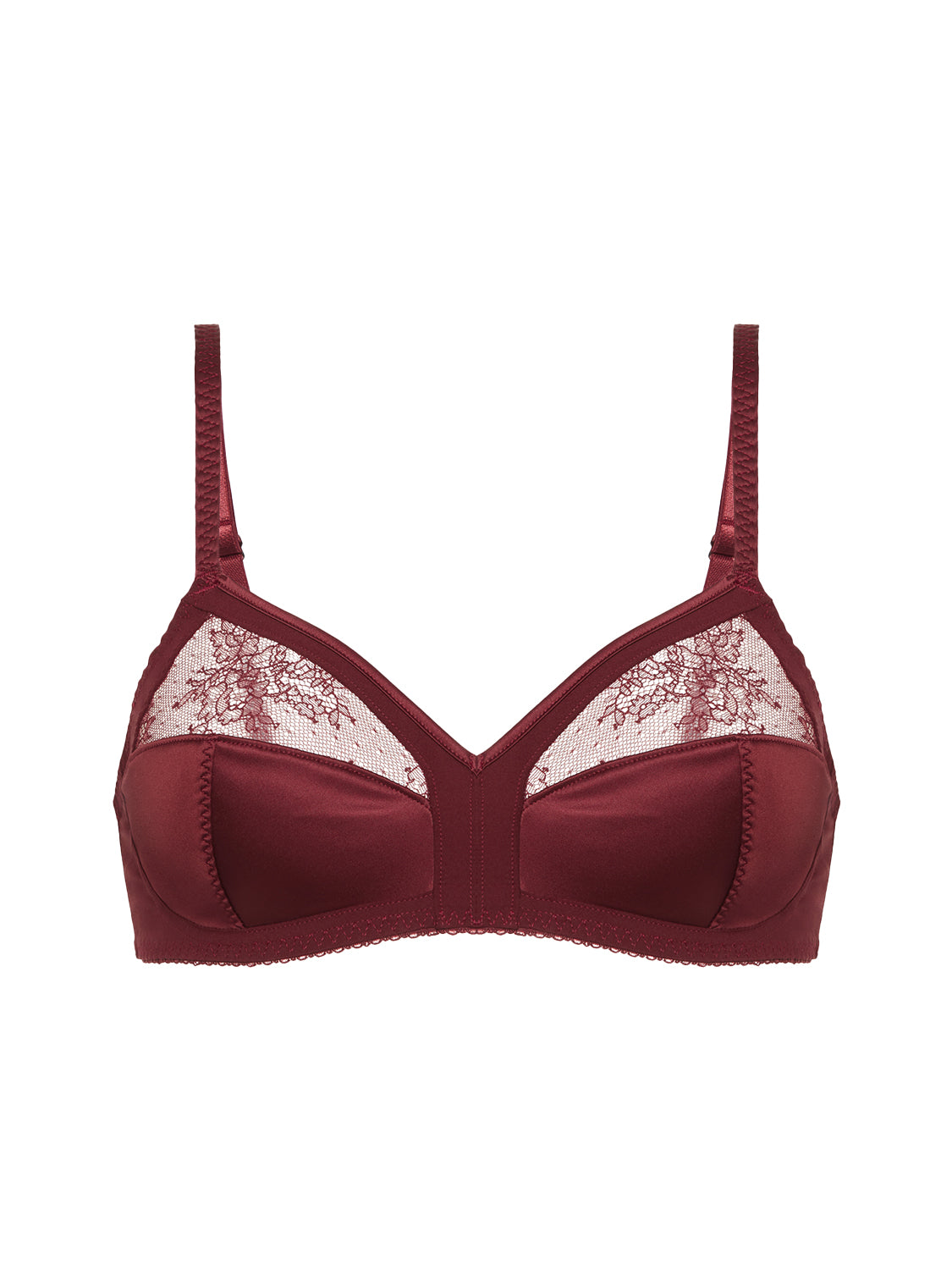 Soutien-gorge triangle sans-armatures - Rouge Obscur