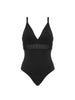 Maillot de bain 1 pièce de bain avec armatures cachées - Noir