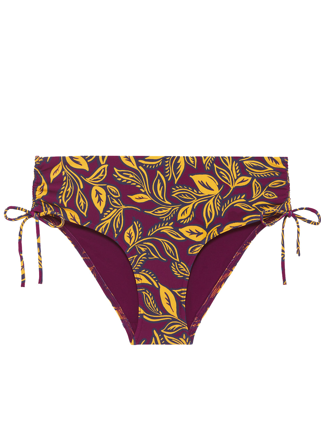 Culotte de bain taille haute - Imprimé Violet Agadir