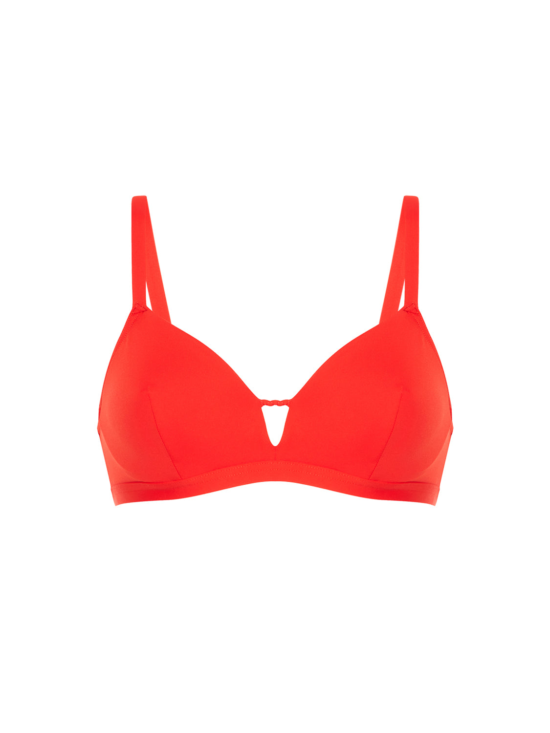Haut de maillot de bain triangle avec armatures cachées - Orange Grenadier
