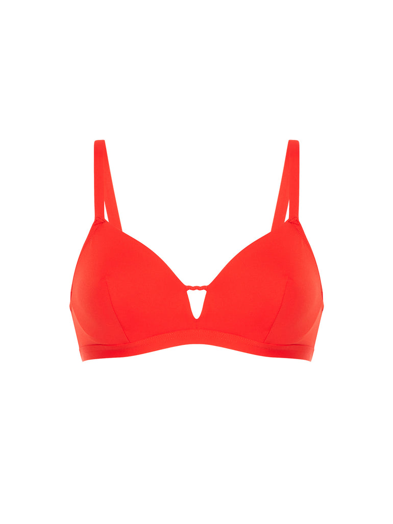 Haut de maillot de bain triangle avec armatures cachées - Orange Grenadier