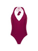 Maillot de bain 1 pièce sans armature - Cassis