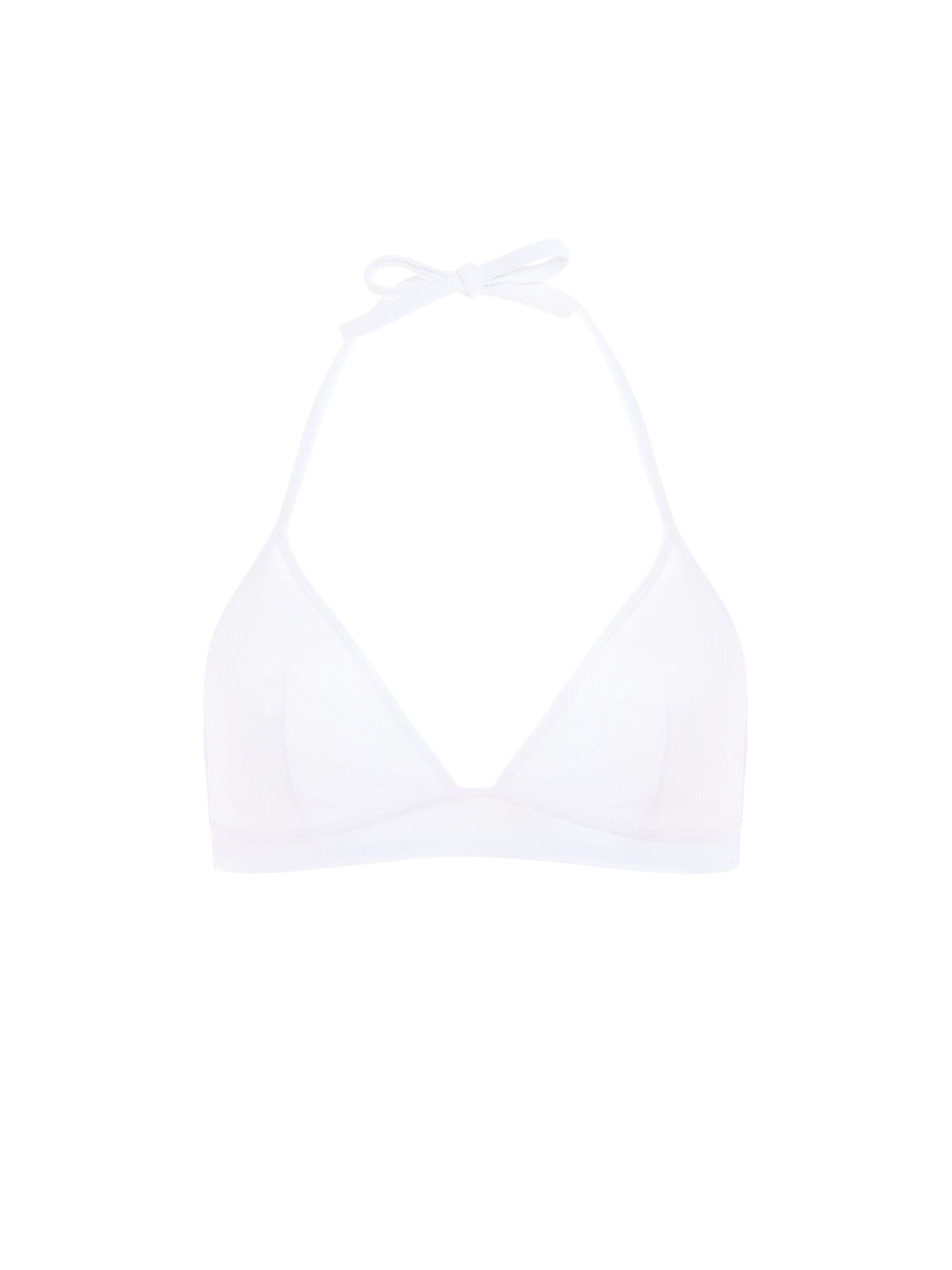 Haut de maillot de bain triangle sans armature - Blanc