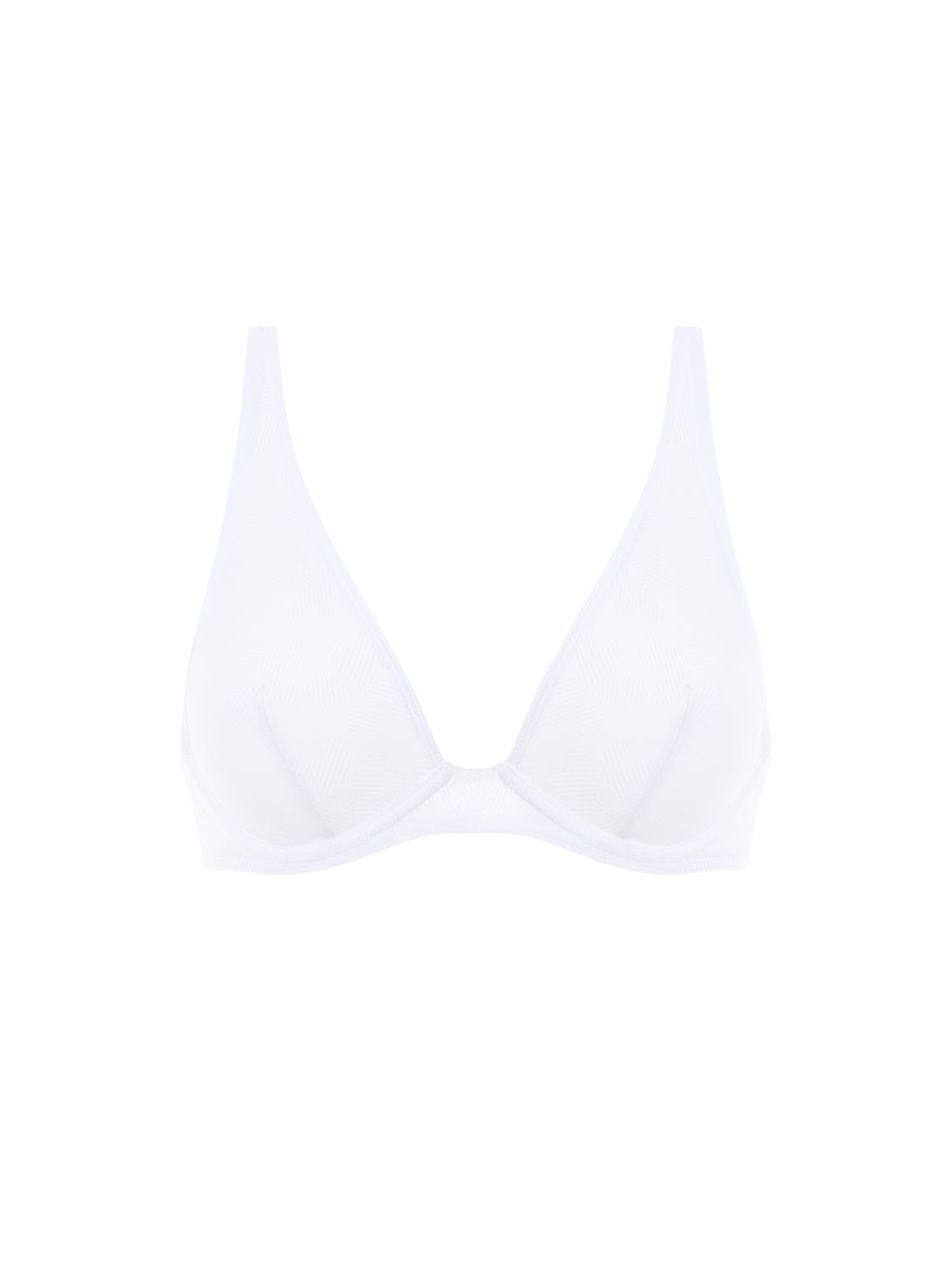 Haut de maillot de bain triangle avec armatures - Blanc