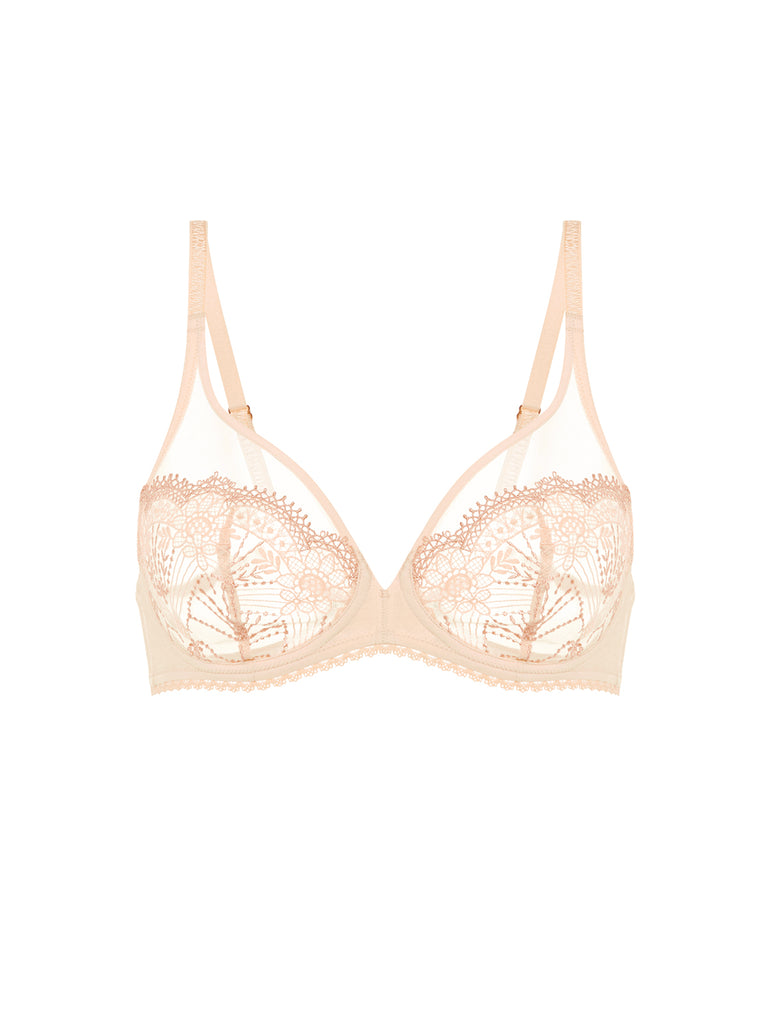 Soutien-gorge avec armature décolleté plongeant - Beige Chic