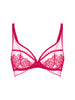Soutien-gorge avec armatures décolleté plongeant - Cranberry