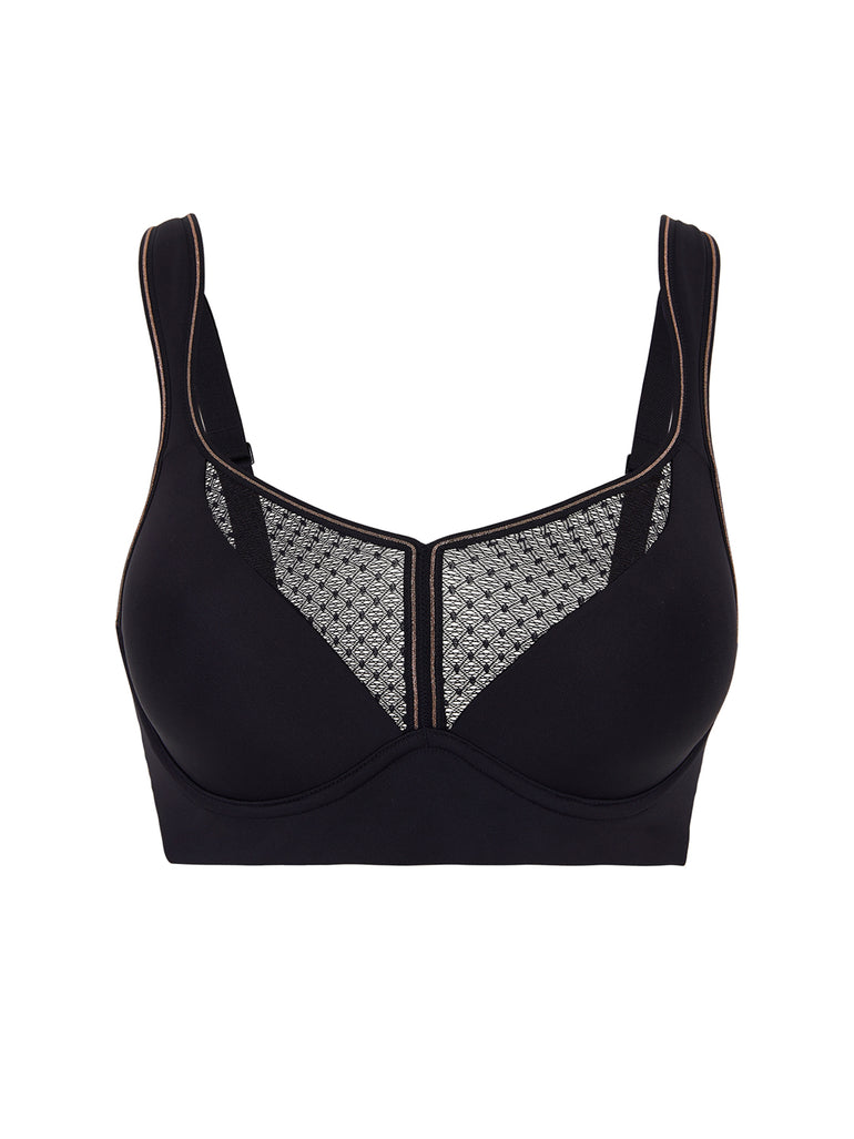 Brassière de sport avec armatures - Noir