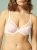 Soutien-gorge avec armatures décolleté plongeant - Rose sakura