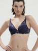 Soutien-gorge push-up décolleté plongeant - Bleu Cosmic