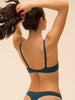 Soutien-gorge avec armatures décolleté plongeant - Bleu Prestige