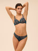 Soutien-gorge avec armatures décolleté plongeant - Bleu Prestige