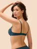 Soutien-gorge push-up décolleté plongeant - Bleu Prestige