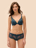 Soutien-gorge push-up décolleté plongeant - Bleu Prestige
