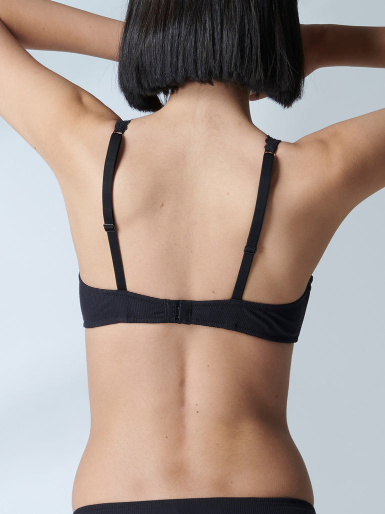 Soutien-gorge sans-armatures structuré - Noir