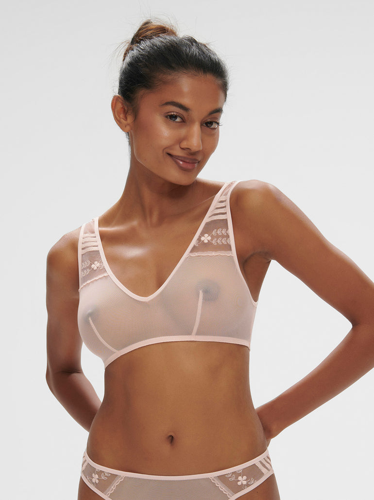 Soutien-gorge triangle sans-armatures - Poudre pétale