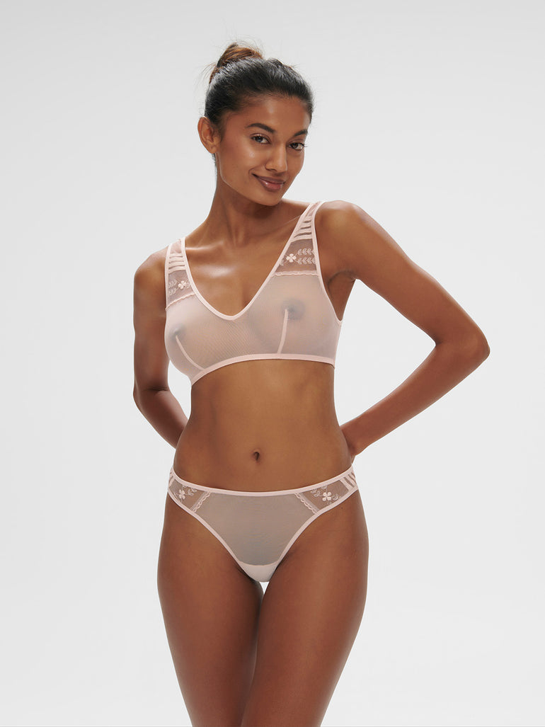 Soutien-gorge triangle sans-armatures - Poudre pétale