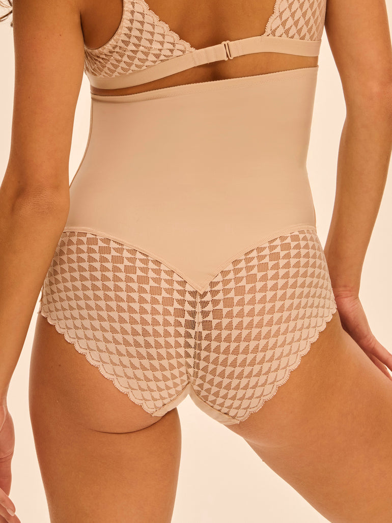 Culotte gainante taille haute - Peau Rosée