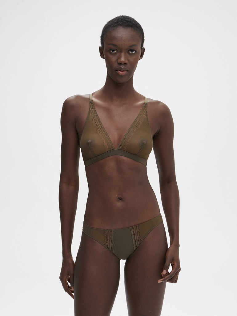 Soutien-gorge triangle sans-armatures - Vert Aventure