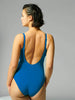 Maillot de bain 1 pièce bonnet mousse sans armature - Bleu Croisière