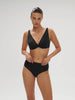 Haut de maillot de bain triangle avec armatures - Noir