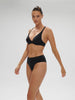 Haut de maillot de bain triangle avec armatures - Noir