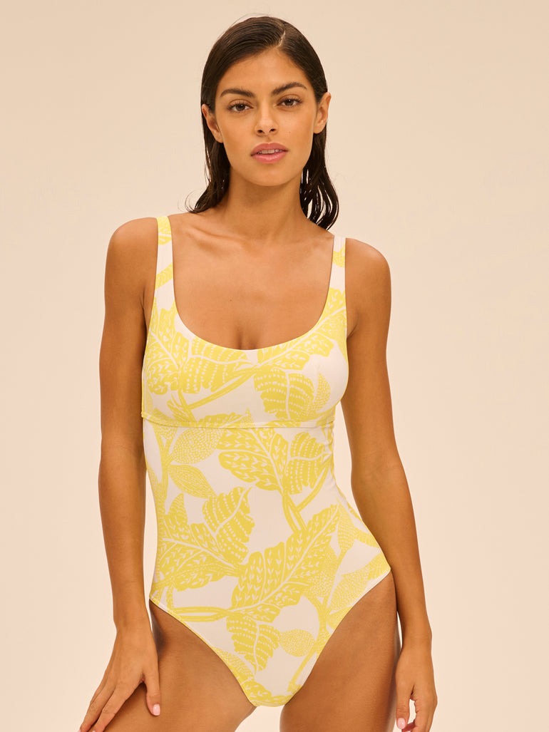 Maillot de bain 1 pièce de bain avec armatures - Imprimé Pluméria
