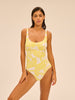 Maillot de bain 1 pièce de bain avec armatures - Imprimé Pluméria